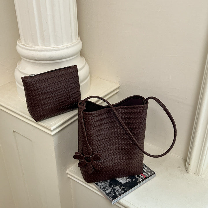 Woven Leather Elegance Tote