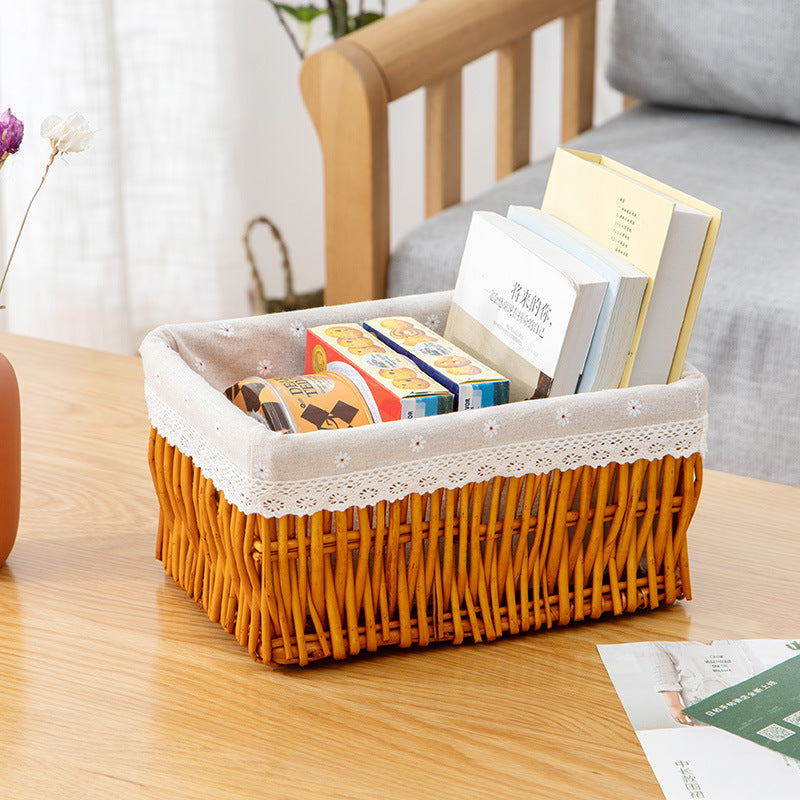Women's decorative storage basket with charming inner lining Stornfield