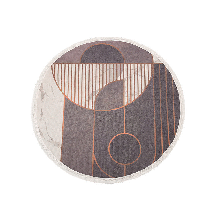Round Decorative Living Room Carpet with Modern Geometric Pattern Stornfield