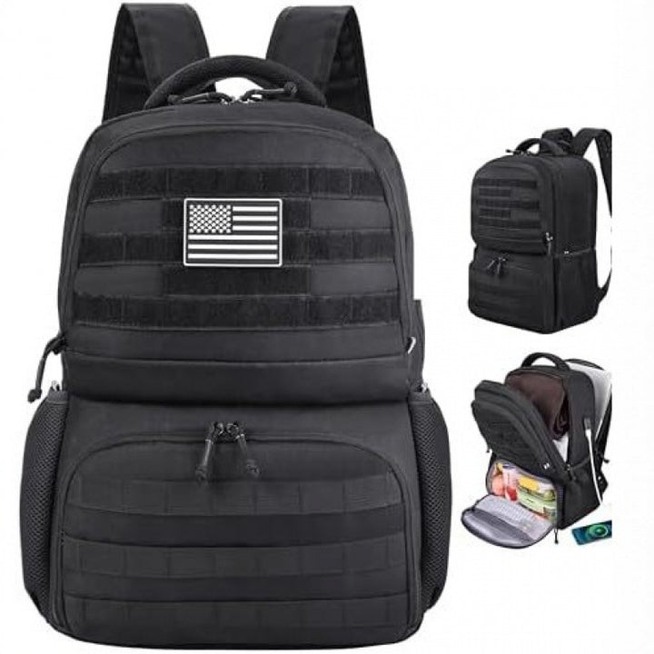 Multifunctional Backpack with Multiple Compartments and Attachment Options Stornfield