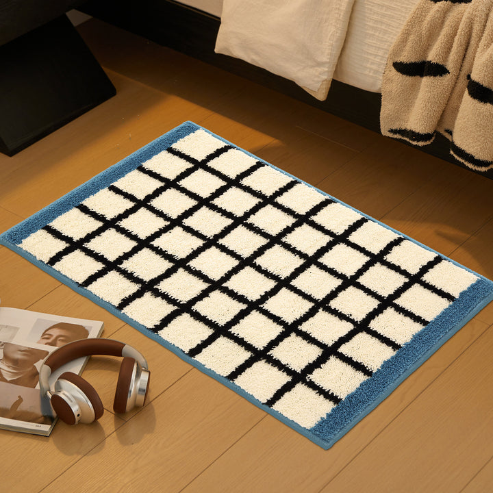 Modern Checkerboard Indoor Welcome Mat