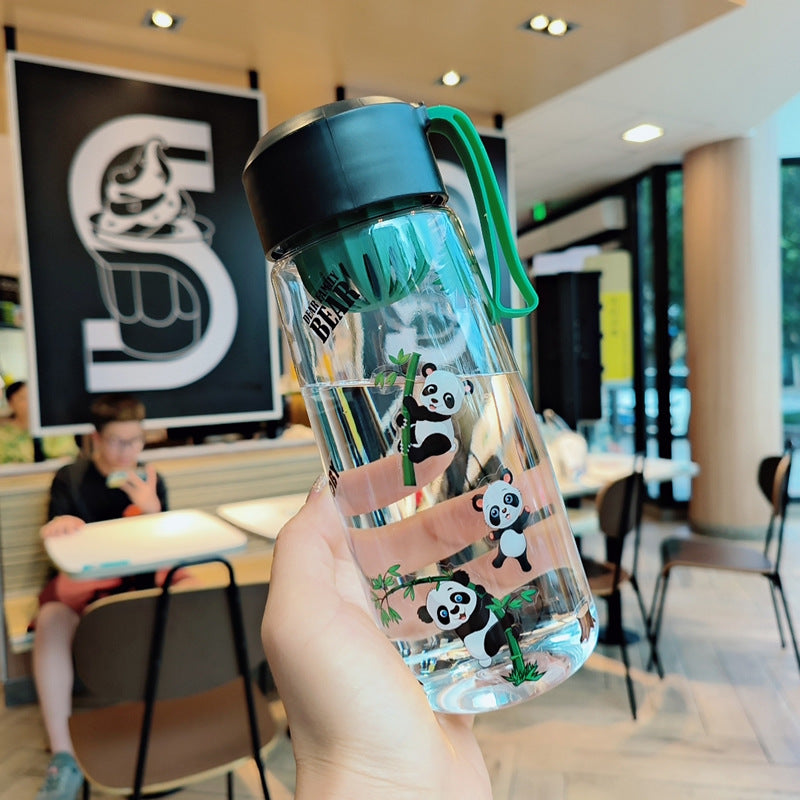 Ladies Playful Water Bottle with Cheerful Panda Design Stornfield