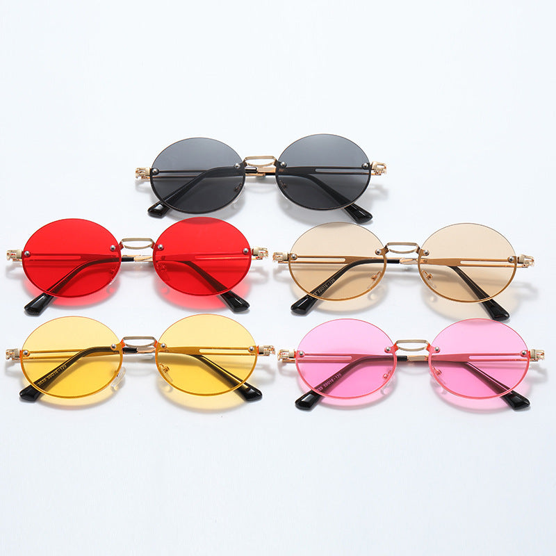 Women's round sunglasses with fine metal frame Stornfield