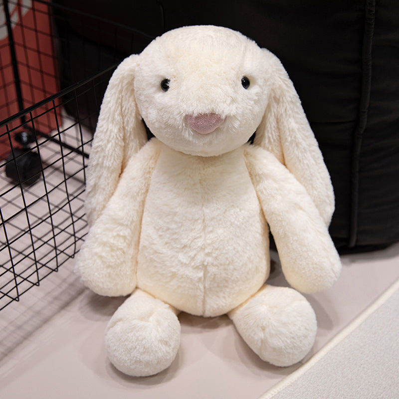 Plush Long-Eared Sitting Bunny Cuddle Doll with Ultra-Soft Faux Fur and Embroidered Features Stornfield