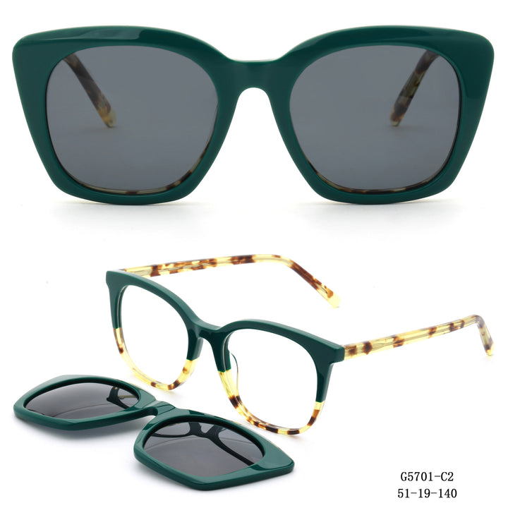 Ladies Retro-inspired sunglasses with detachable lenses Stornfield
