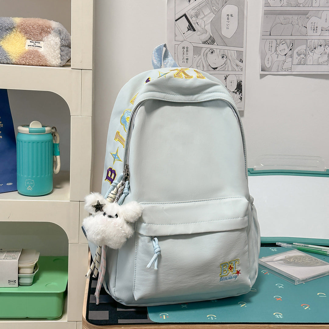 Trendy Embroidered School Backpack Stornfield
