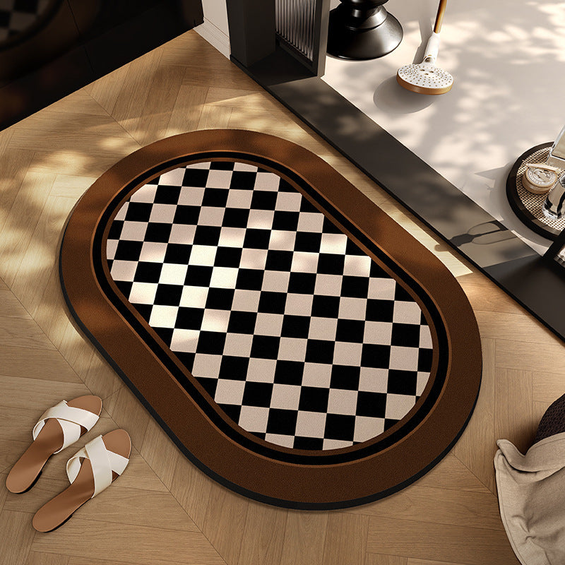 Checkerboard Patterned Entryway Mat Stornfield