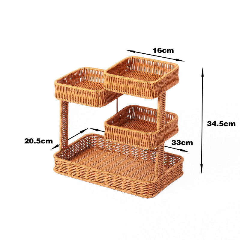 Multi-Tiered Wicker Organization Tray Stornfield