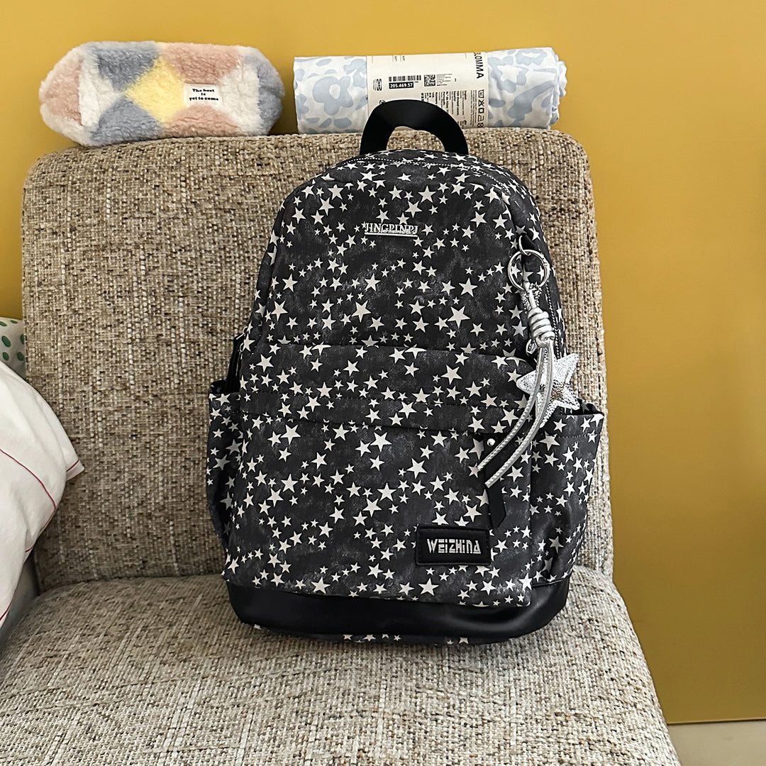 Stylish Star-Printed Casual Backpack Stornfield