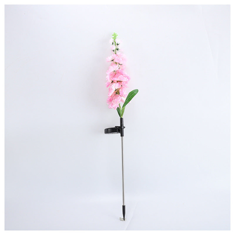 Decorative Tall Artificial Delphinium Garden Stake With Stainless Steel Spike And Adjustable Clip Stornfield