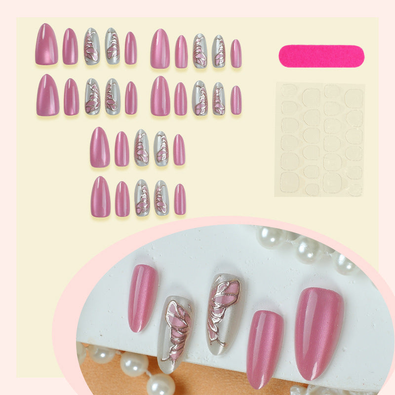 Creative nail design set with luxurious rose accent Stornfield