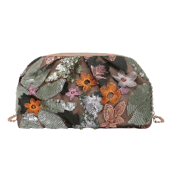WoElegant Floral Sequin Clutch Bag Stornfield