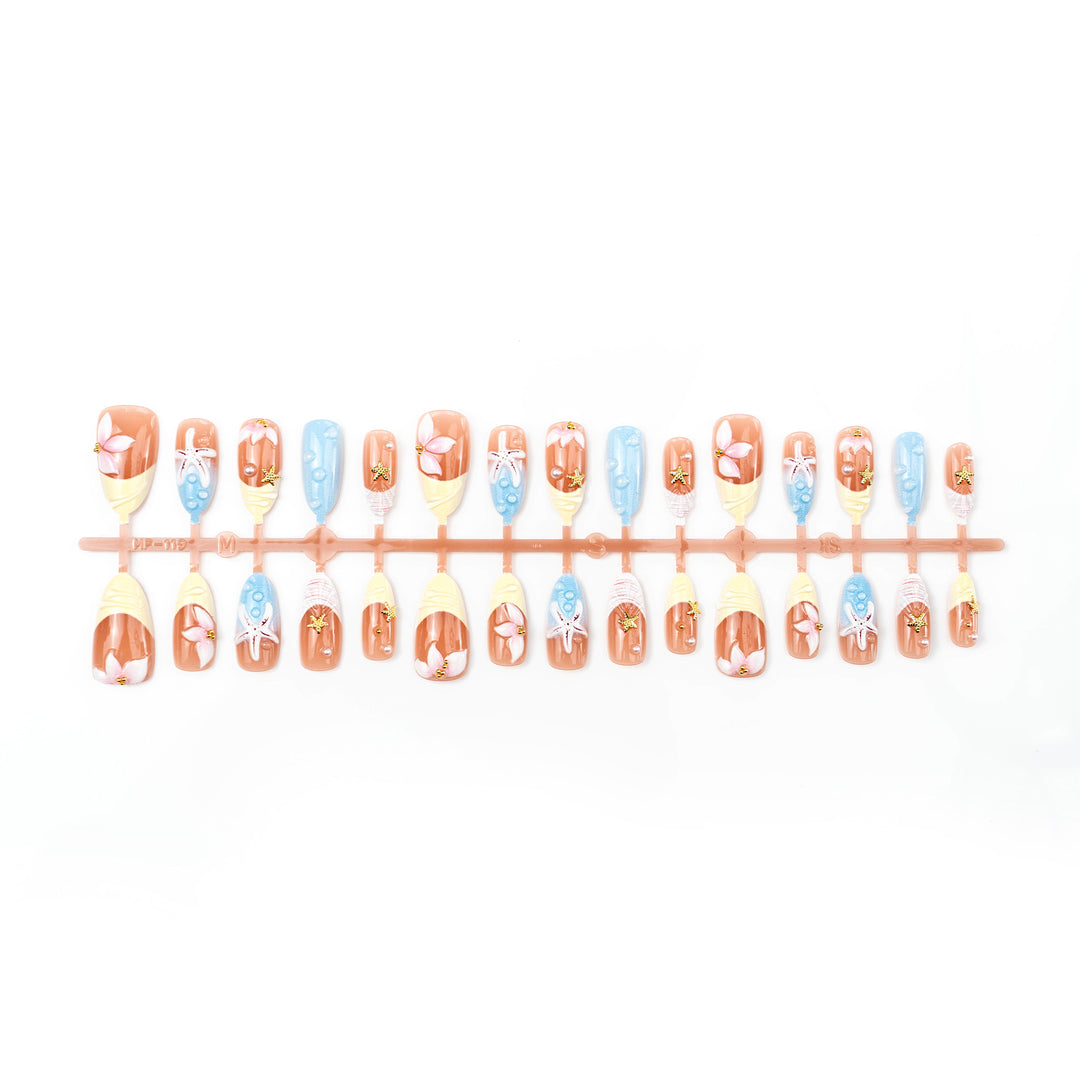 Artistic Underwater-Inspired Press-On Nail Art Stornfield