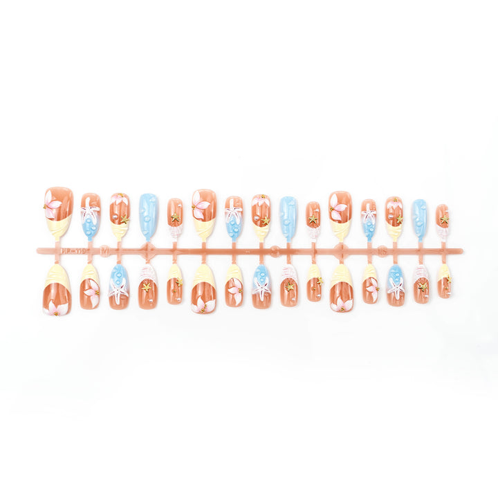 Artistic Underwater-Inspired Press-On Nail Art Stornfield