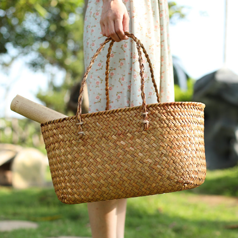Handcrafted Woven Storage Tote Stornfield