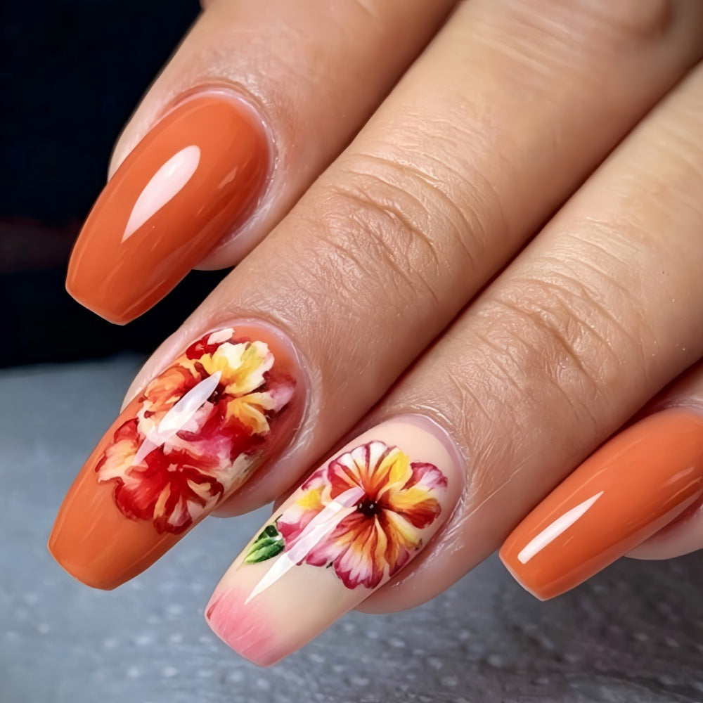 Artificial nails with floral drop design Stornfield