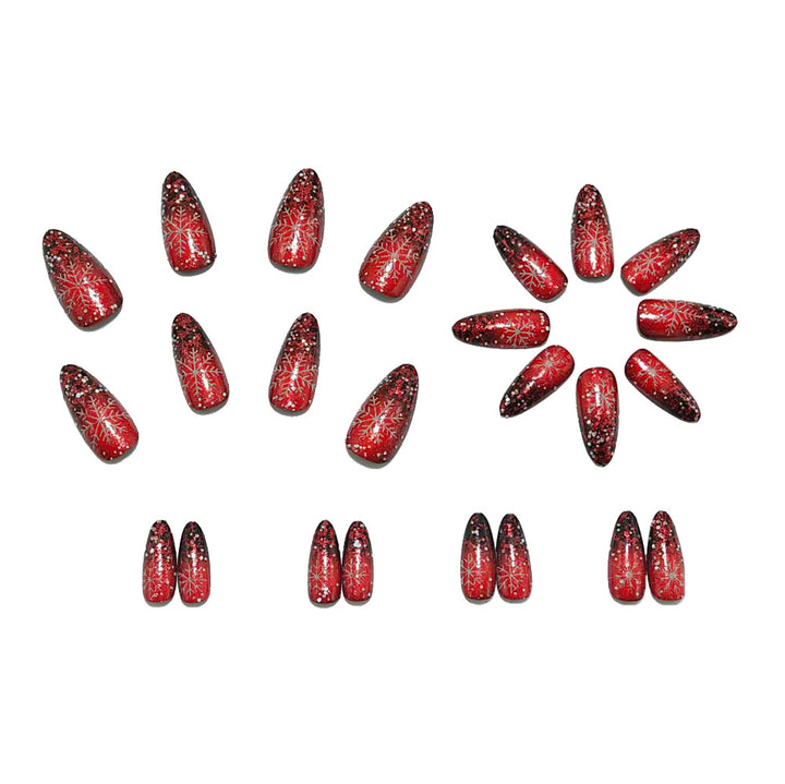 Glittering artificial nails with winter design Stornfield