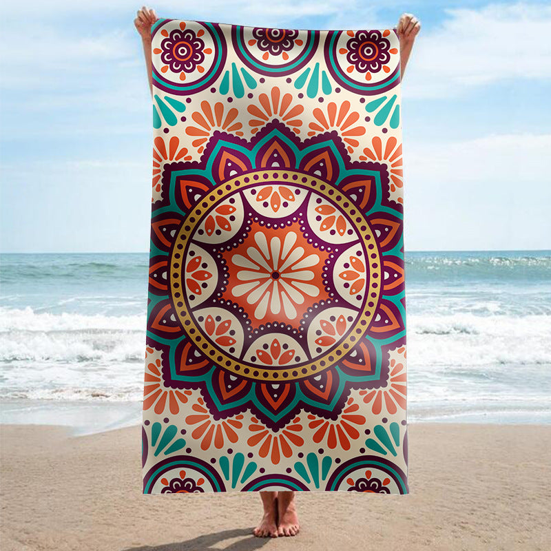 Beach towel with artistic mandala design Stornfield