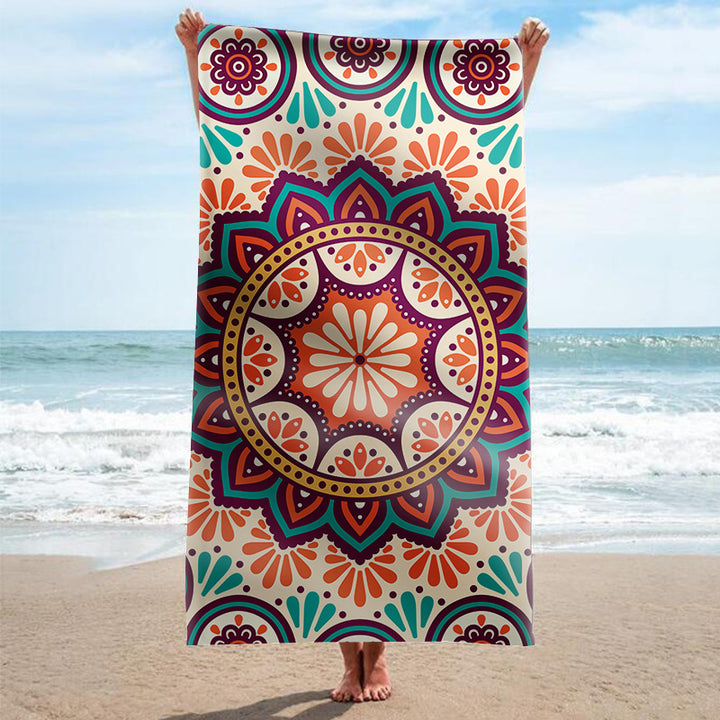 Beach towel with artistic mandala design Stornfield