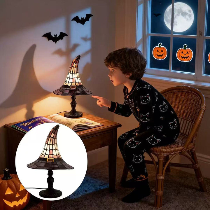 Decorative table lamp in witch hat design Stornfield