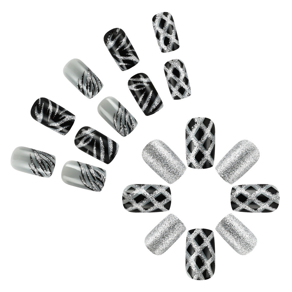 Glamorous Artistic Press-On Nail Set Stornfield