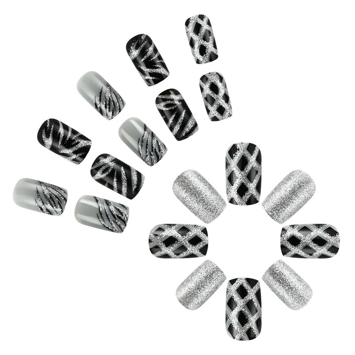 Glamorous Artistic Press-On Nail Set Stornfield