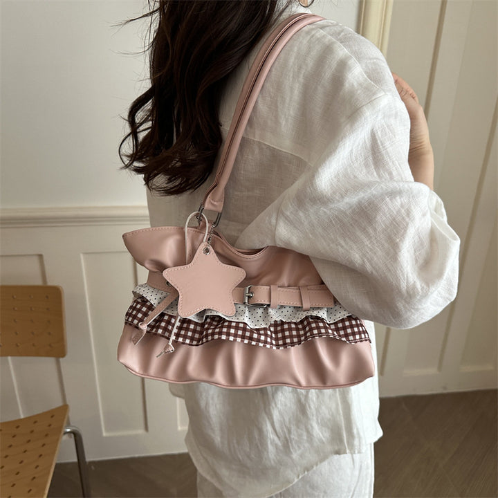 Stylish Ruffled Handbag