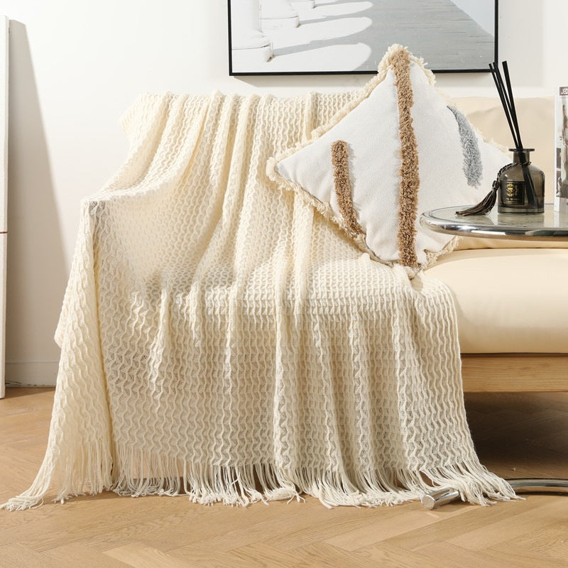 Cozy Knitted Throw Blanket