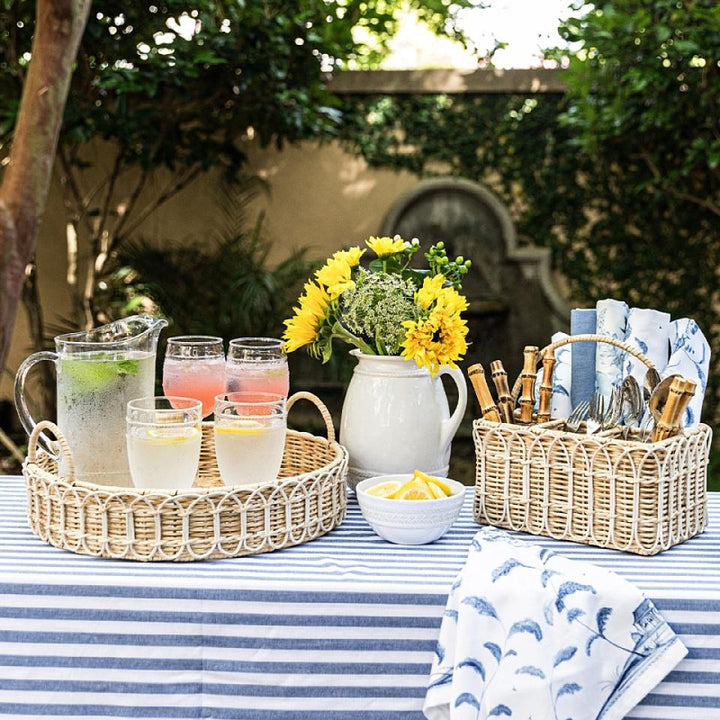Elegant braided serving basket Stornfield
