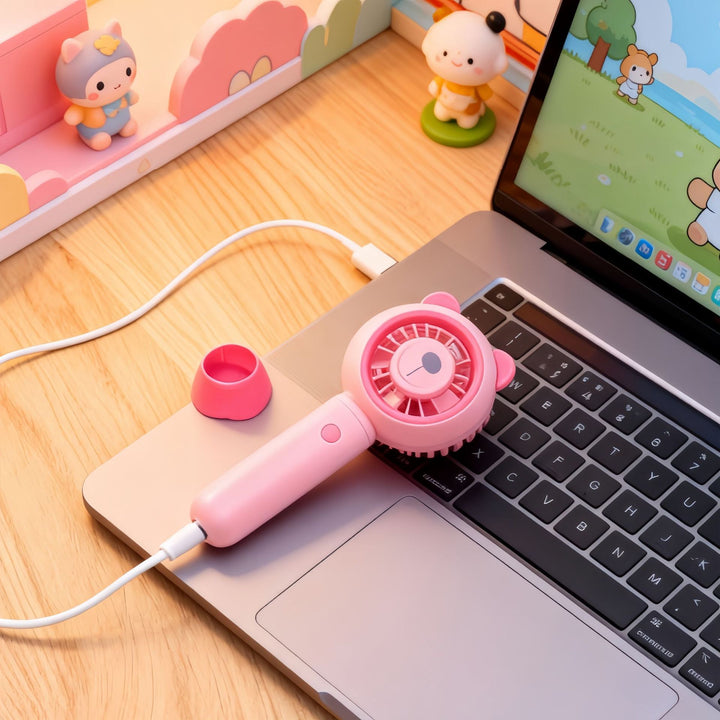Ladies portable USB hand fan with animal design Stornfield