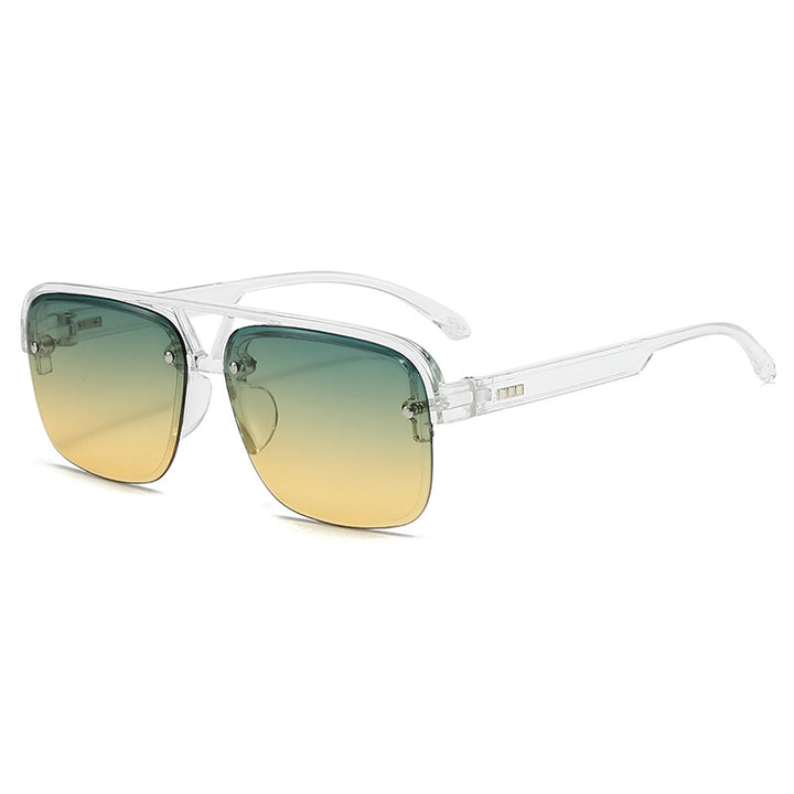 Women’s fashionable square sunglasses with transparent frame Stornfield
