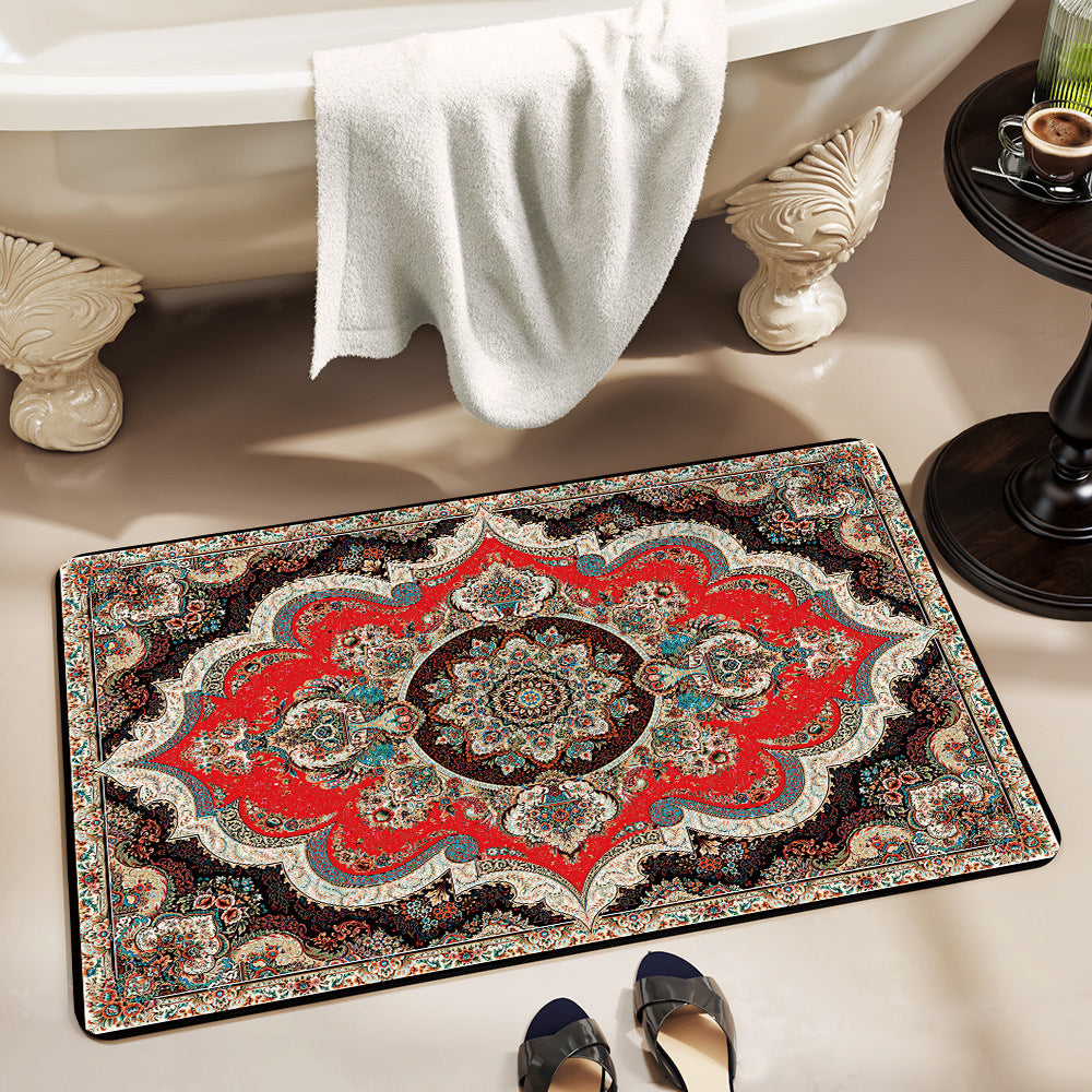 Elegant Vintage Floral Bath Mat Stornfield 1788245864