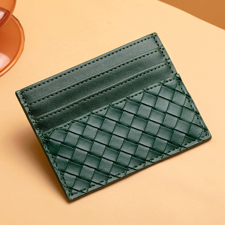 Woven Leather Card Holder Stornfield