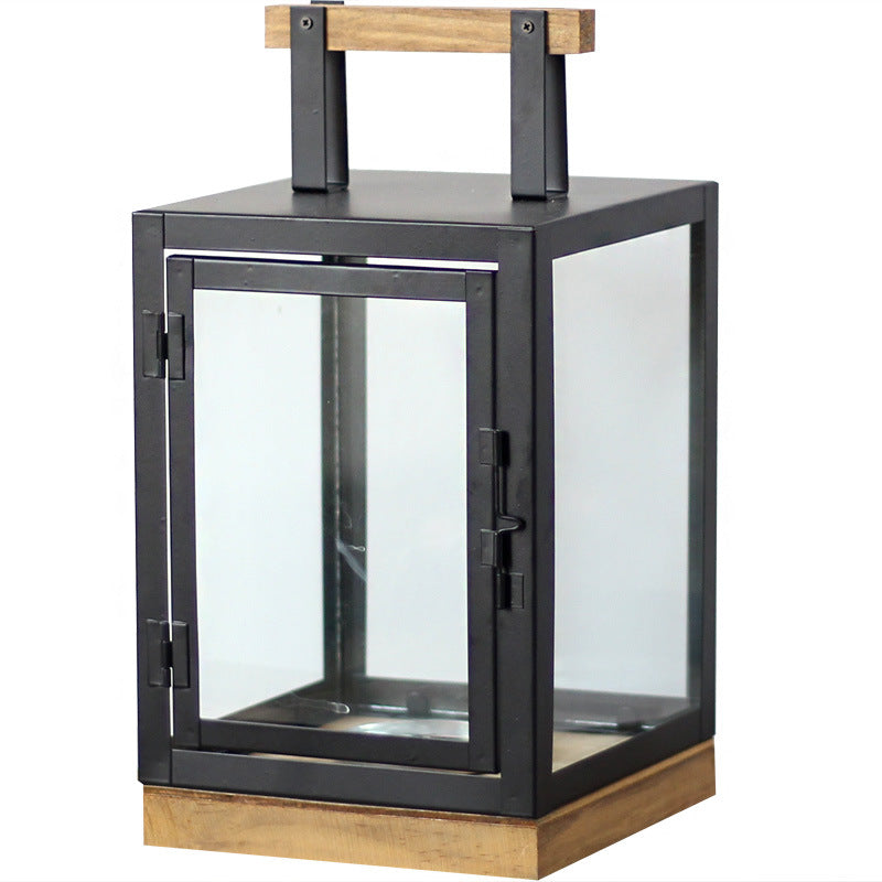 Decorative Lantern with Wooden Handle Stornfield