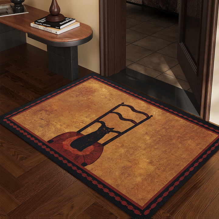 Artistic Floral Patterned Floor Mat Stornfield