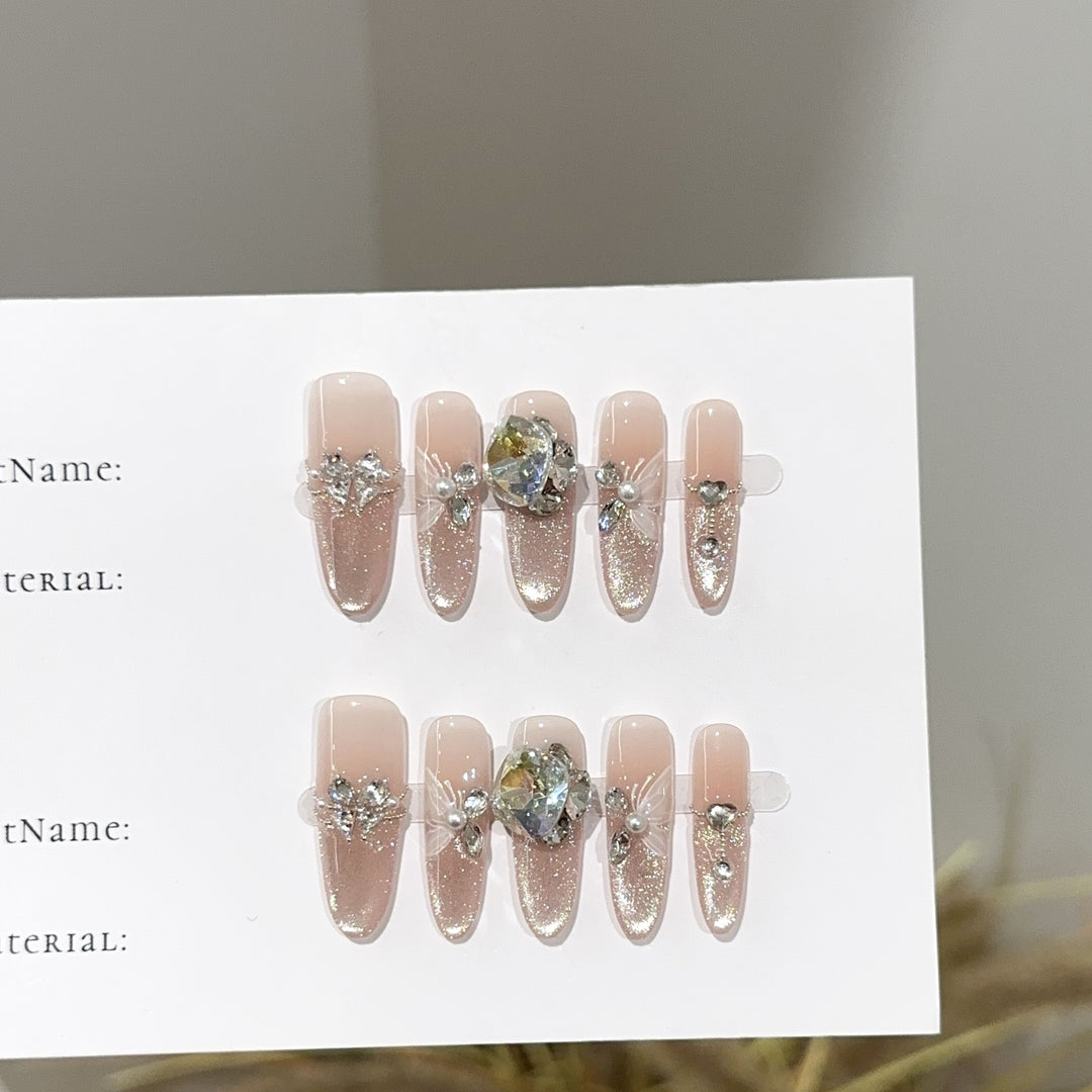 Elegant Glamorous Press-On Nails