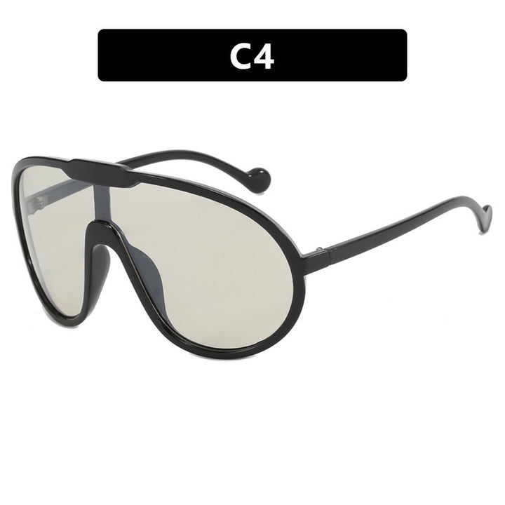 Women’s sporty sunglasses with wide frame and yellow lenses Stornfield