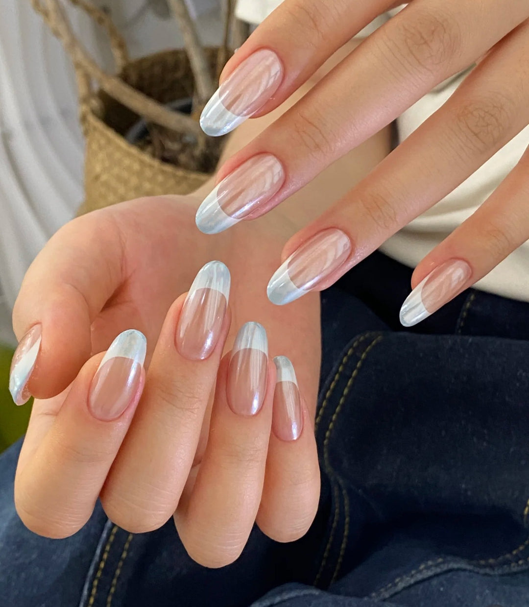 Floral Design Stiletto Press-On Nails