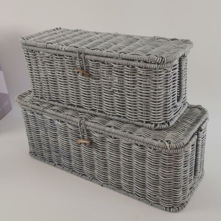 Handcrafted Wicker Storage Bins Stornfield