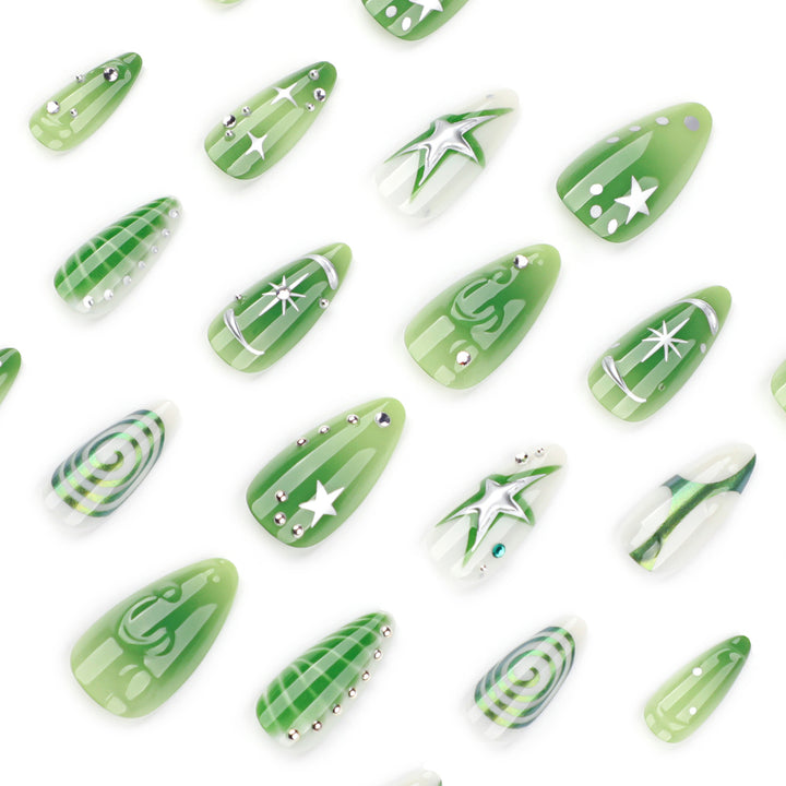 Artificial nails with modern geometric designs Stornfield