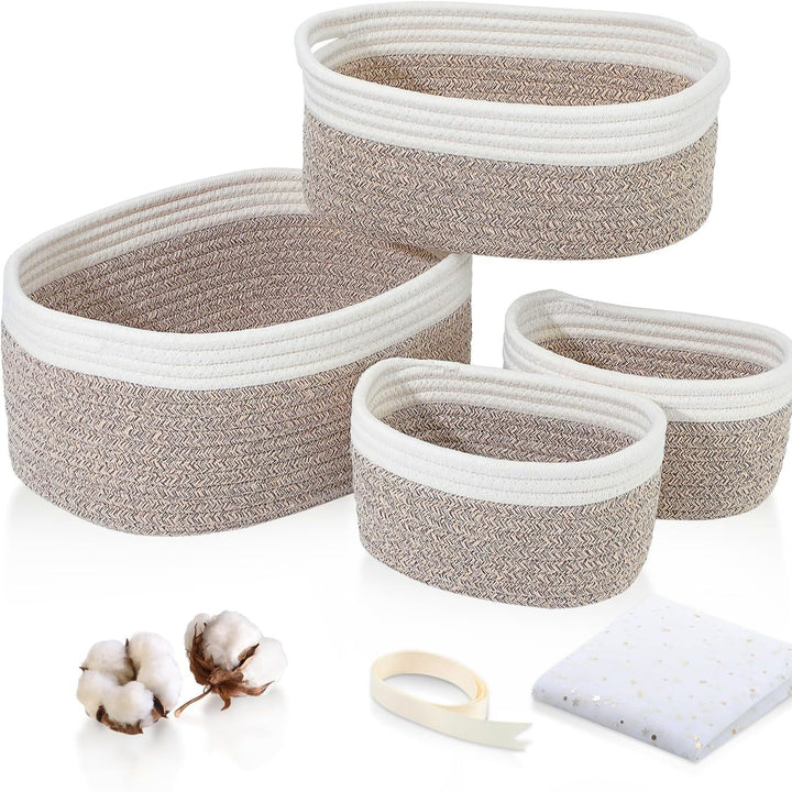 Women's storage basket made of natural cotton material Stornfield