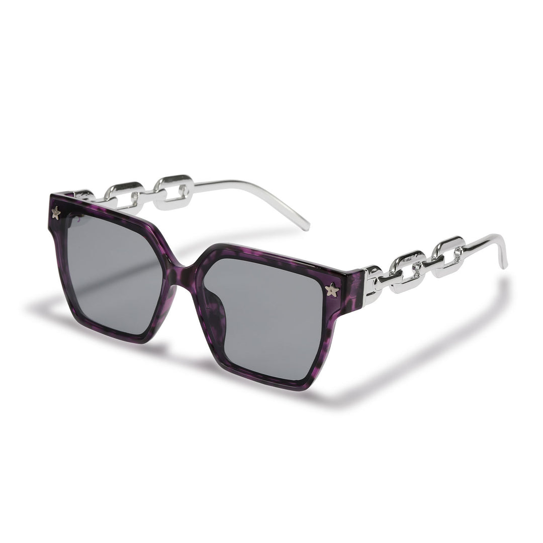 Ladies stylish square sunglasses with innovative metal frame construction Stornfield
