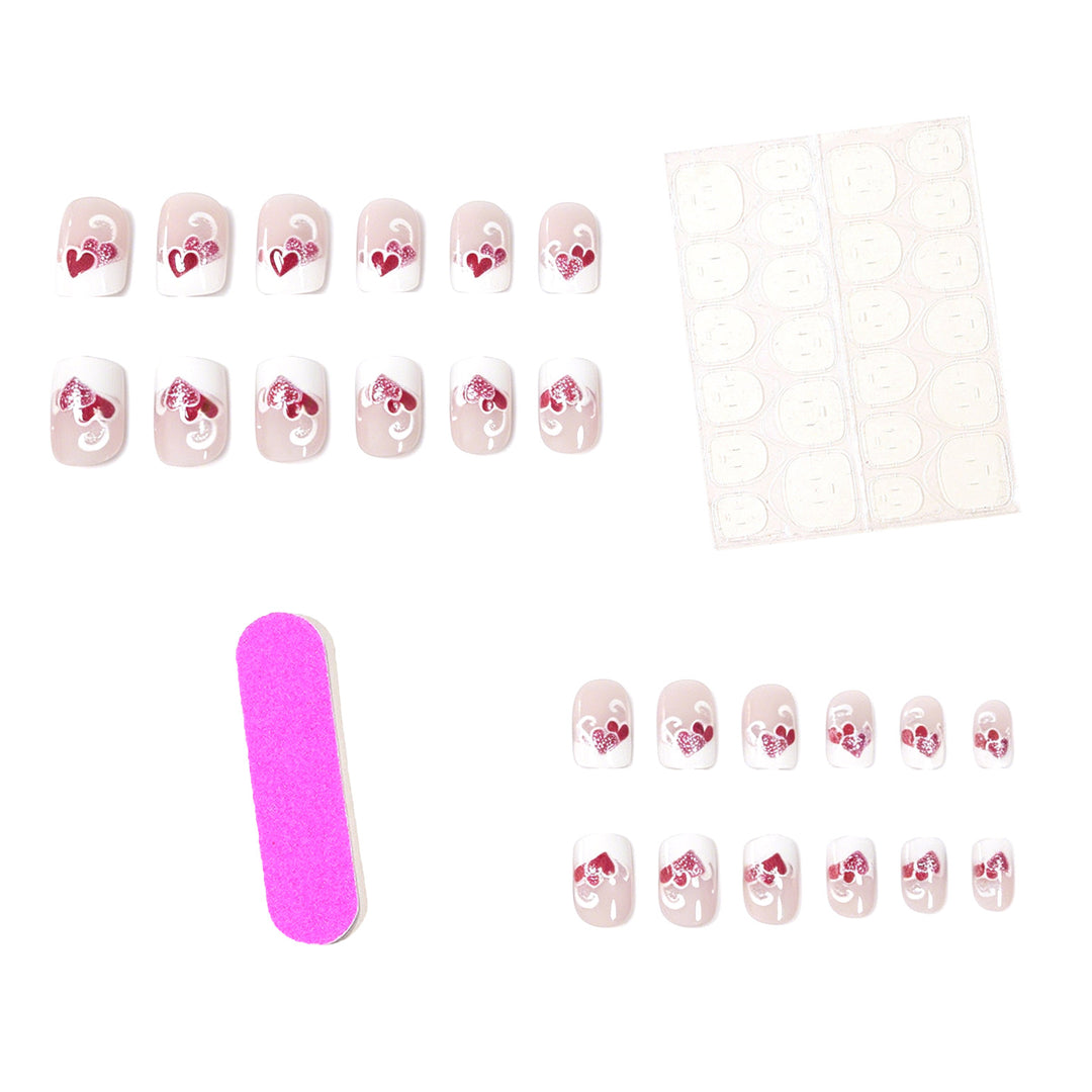 Heart-Embellished Nail Art Stornfield
