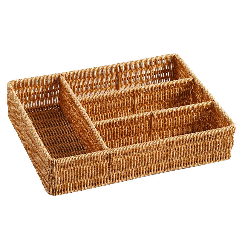 Unisex Handwoven Storage Basket with Multiple Compartments Stornfield