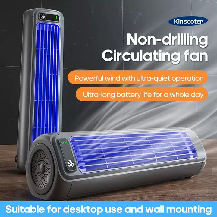 Unisex one-size rechargeable cordless tower fan with extended operating time and variable speed quiet motor Stornfield