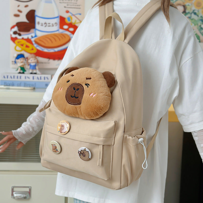 Backpack with Cozy Bear Design and Practical Compartments Stornfield