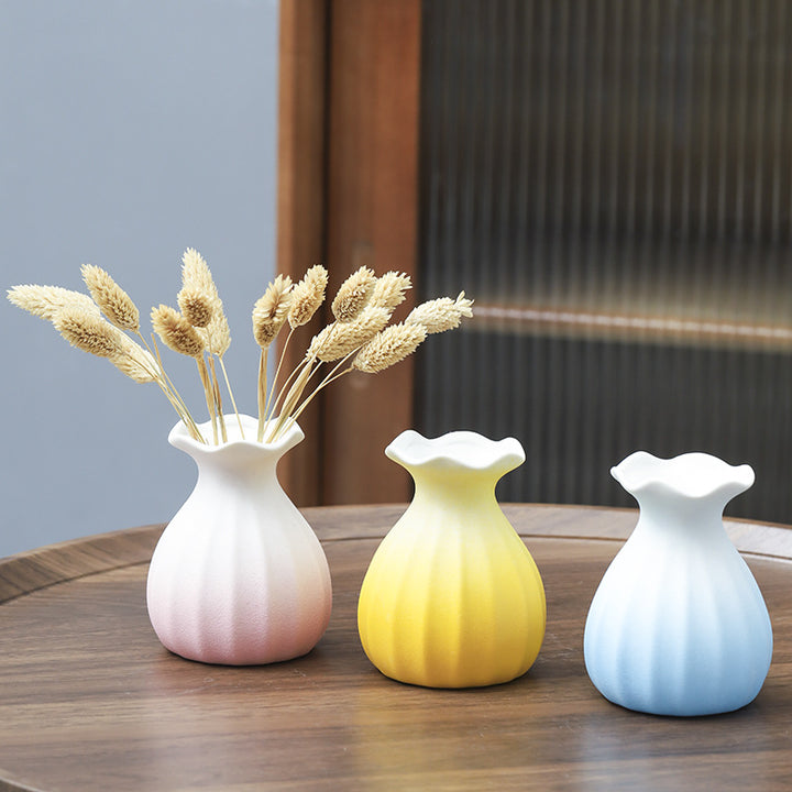 Geometric Faceted Ceramic Flower Vase Stornfeild