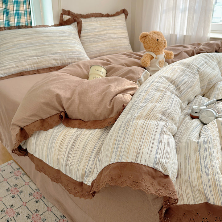 Vintage Floral Patterned Duvet Cover Set