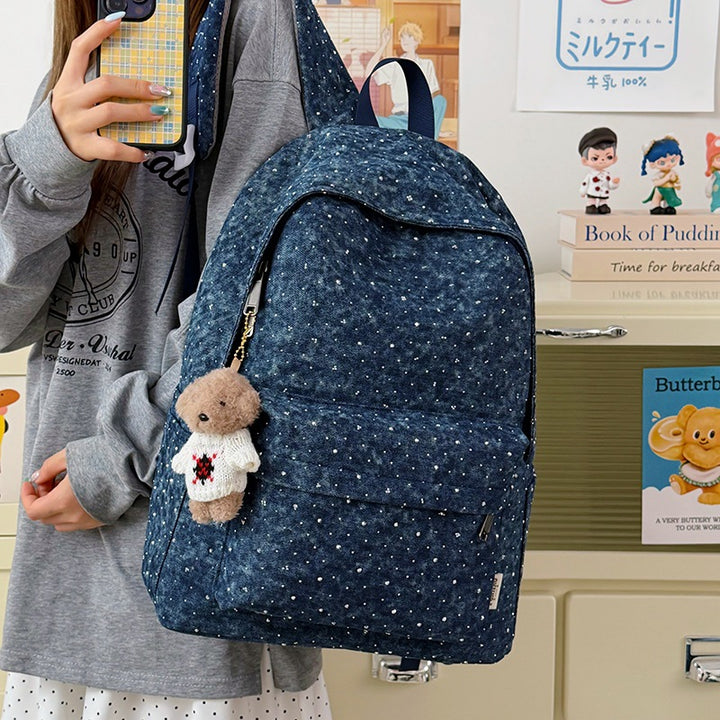 Casual Lightweight Backpack with Polka Dot Design Stornfield