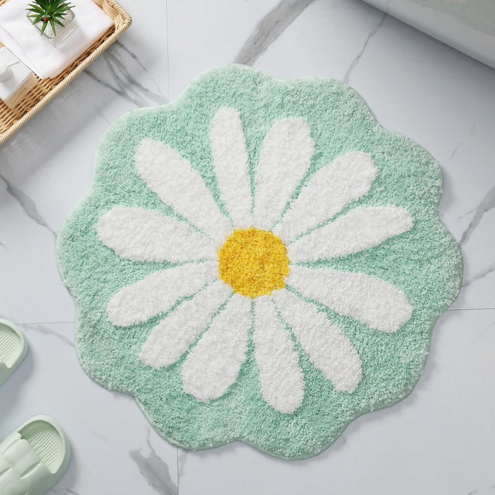 Plush Floral Bath Mat